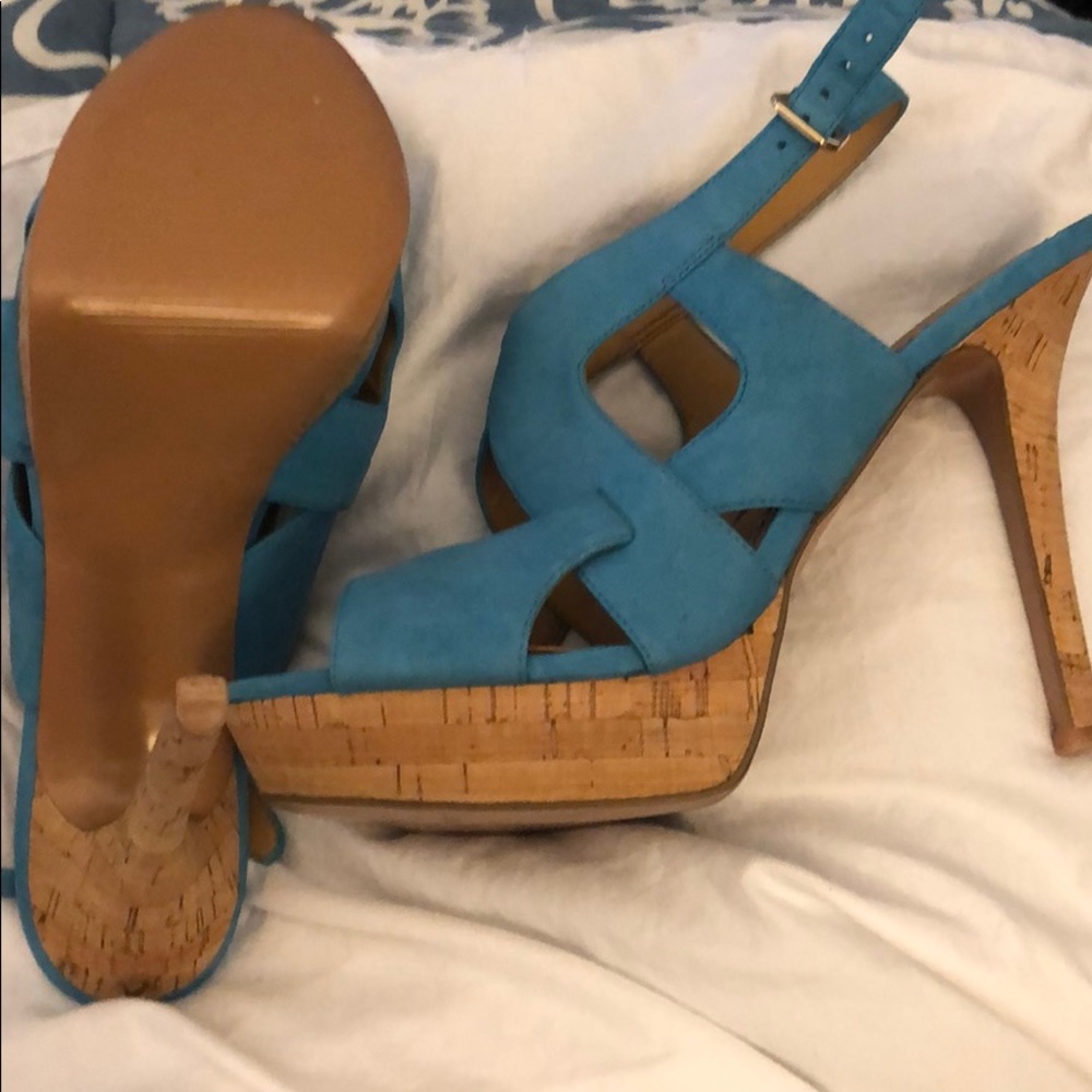 Nine West turquoise heels